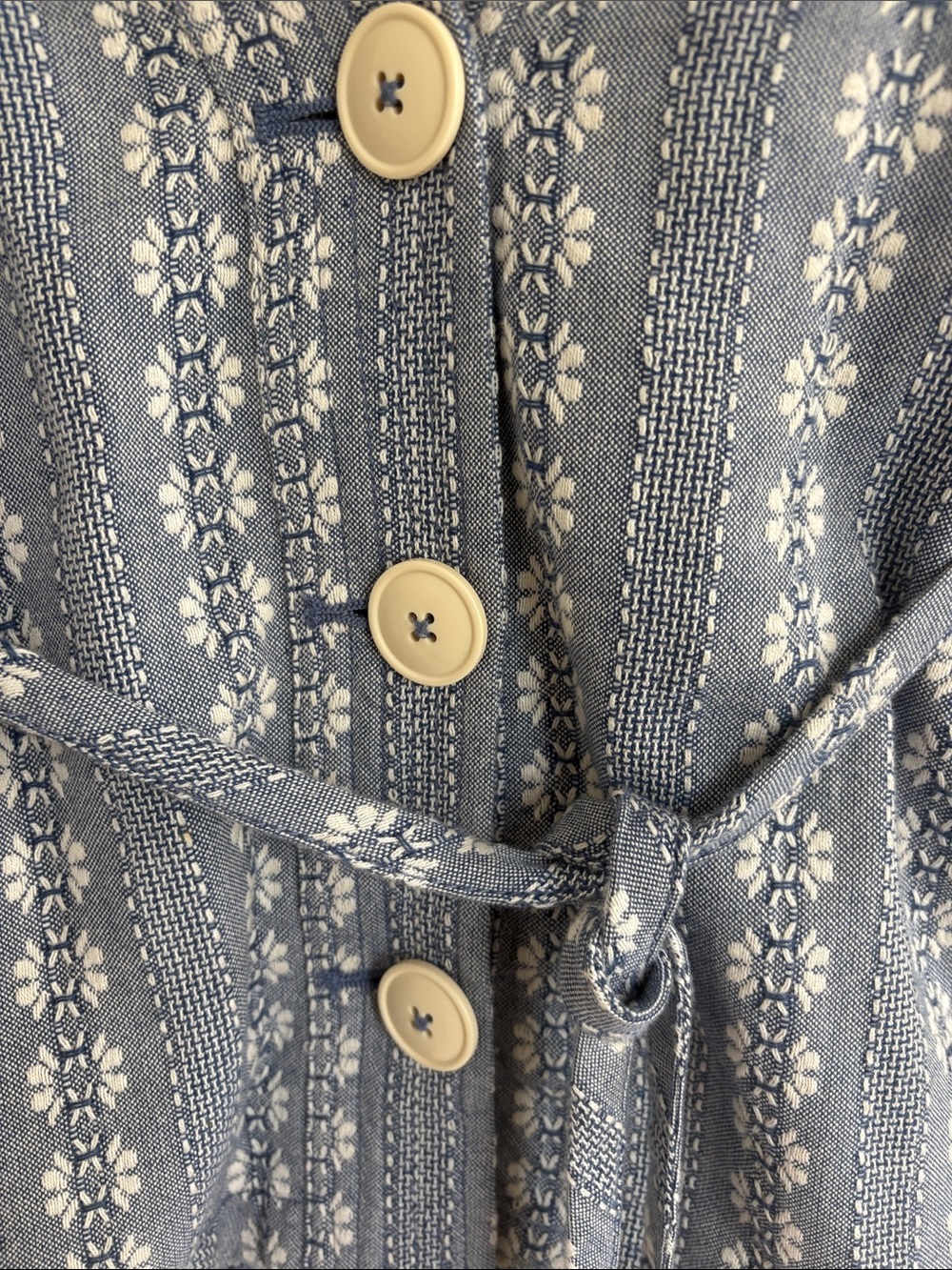 Madewell Floral Jacquard Tie-Waist Jacket 100% Cotton Size XXS - Picture 6 of 10